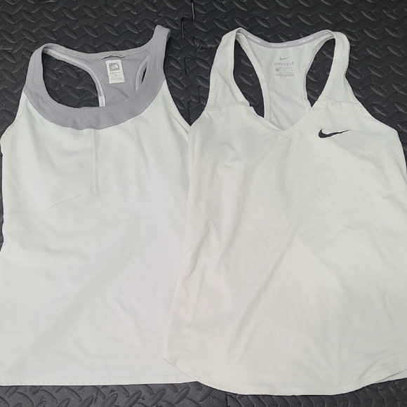 Bundle The North Face And Nike Women's White and Gray Tank Tops - Picture 1 of 8